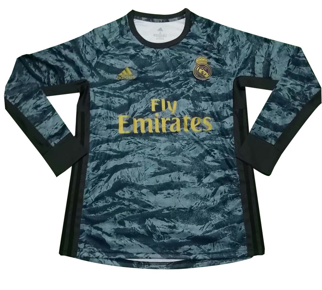Camisa oficial Adidas Real Madrid 2019 2020 II goleiro manga comprida